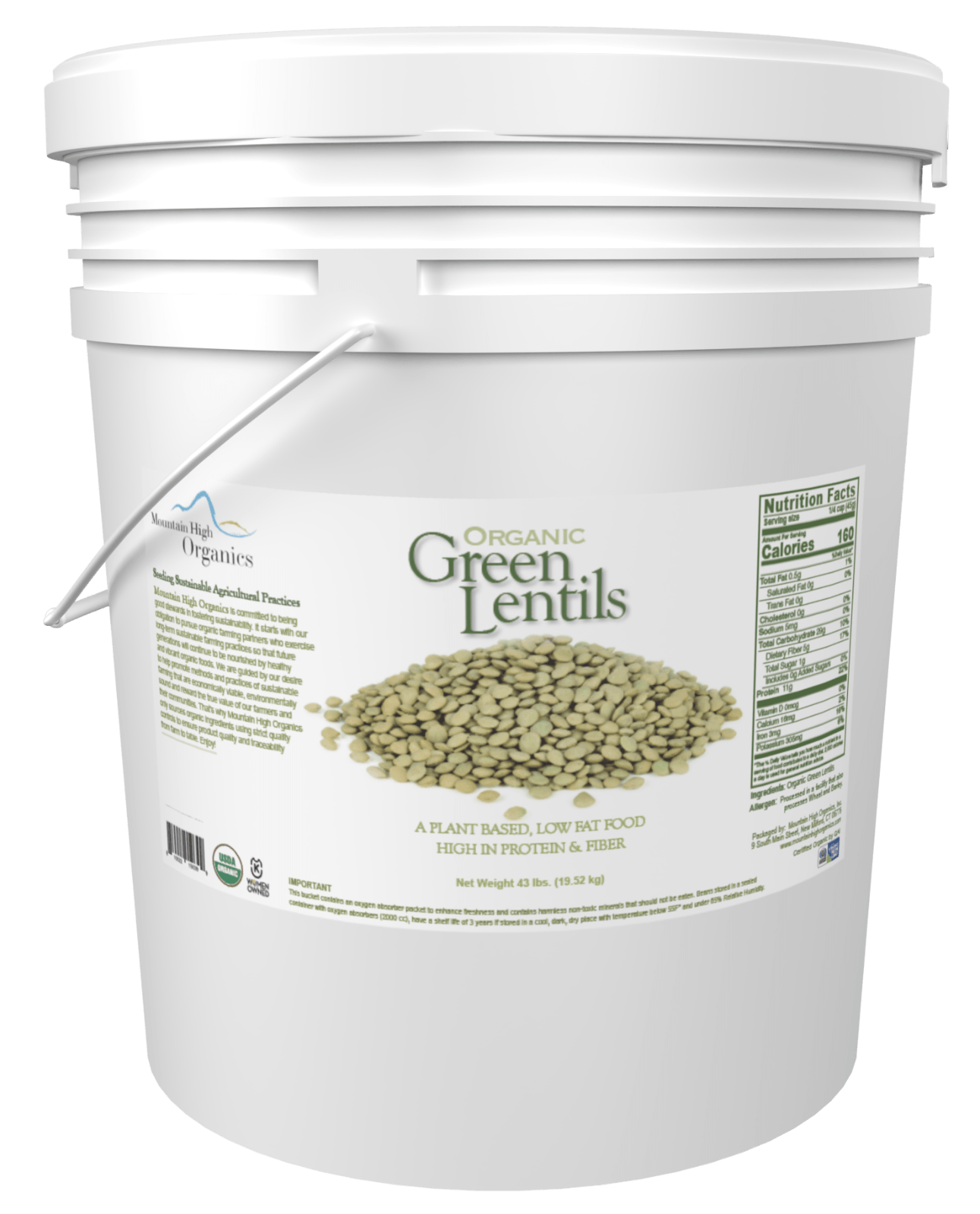 Organic Green Lentils